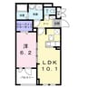 プラージュ 1LDKの間取り