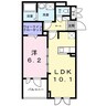 プラージュ 1LDKの間取り