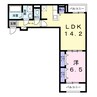 プラージュ 1LDKの間取り