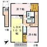 マグノリアコートＡ棟 2LDKの間取り