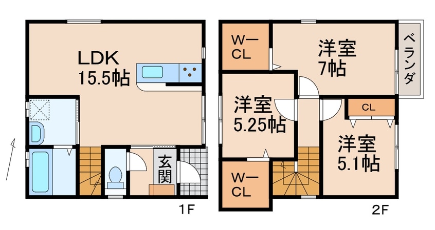 間取図 シアラ秋月Ⅷ