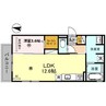 アルビネス田中町 1LDKの間取り