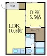 TJ鳴神2 1LDKの間取り