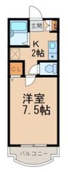 グランメール三葛 1Kの間取り