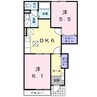 メゾン・エスポワール 2DKの間取り