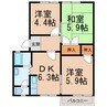 和歌山電鉄貴志川線/田中口駅 徒歩5分 2階 築29年 3DKの間取り