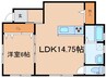 ＥＳコート 1LDKの間取り