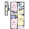 オリーブ　Ⅱ 2LDKの間取り
