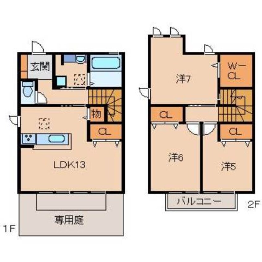 間取図 Terrasse Inashiro