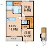 Aisance和歌山駅東口 2LDKの間取り