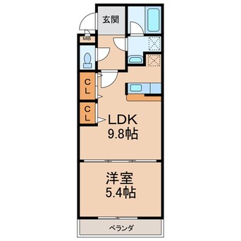 間取図 阪和線・羽衣線/紀伊中ノ島駅 徒歩13分 2階 築13年