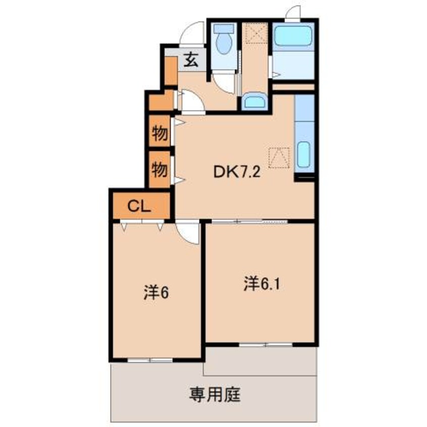 間取図 和歌山電鉄貴志川線/交通センター前駅 徒歩12分 1階 築12年