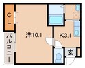 フジパレス和歌山黒田Ⅱ番館の間取図