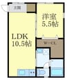 TJ鳴神2 1LDKの間取り
