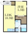 TJ鳴神2 1LDKの間取り