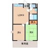 グリーンフル田尻 2LDKの間取り