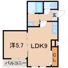 フジパレス中之島サウス 1LDKの間取り