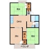 パレーシャル津秦 3DKの間取り