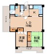 ヤマイチＰＬＡＺＡ黒田 2LDKの間取り