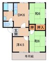 中村ハイツＡ・Ｂ 3DKの間取り