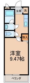 フジパレス野佐北新 1Kの間取り