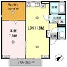 セジュール榎原　Ⅱ 1LDKの間取り