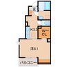 エクレール三宅Ⅱ 1Kの間取り