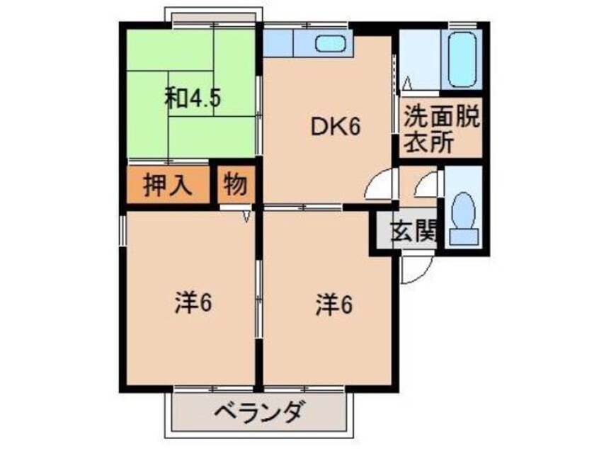 間取図 グリーンフルカマダⅡ