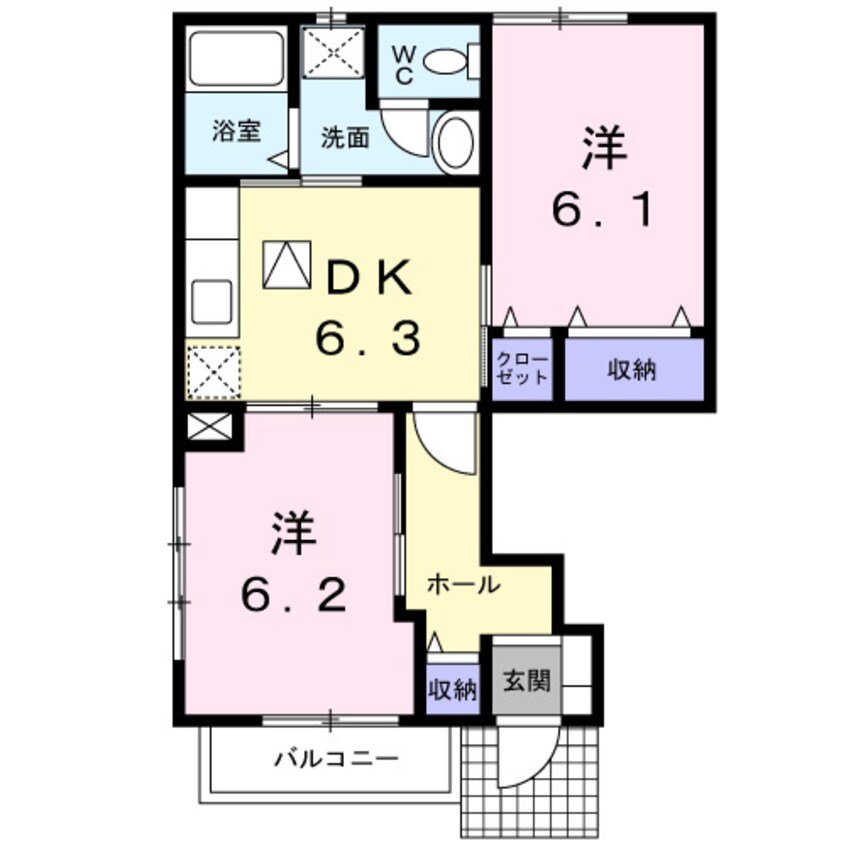 間取図 ハピネスＹⅡ