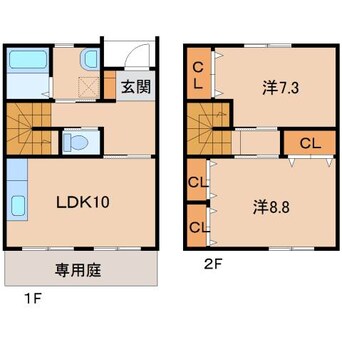 間取図 太田戸建賃貸1号室