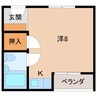 コーポホワイト南出島Ａ棟 1Rの間取り