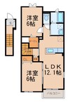 和歌山線/田井ノ瀬駅 徒歩27分 2階 築4年 2LDKの間取り