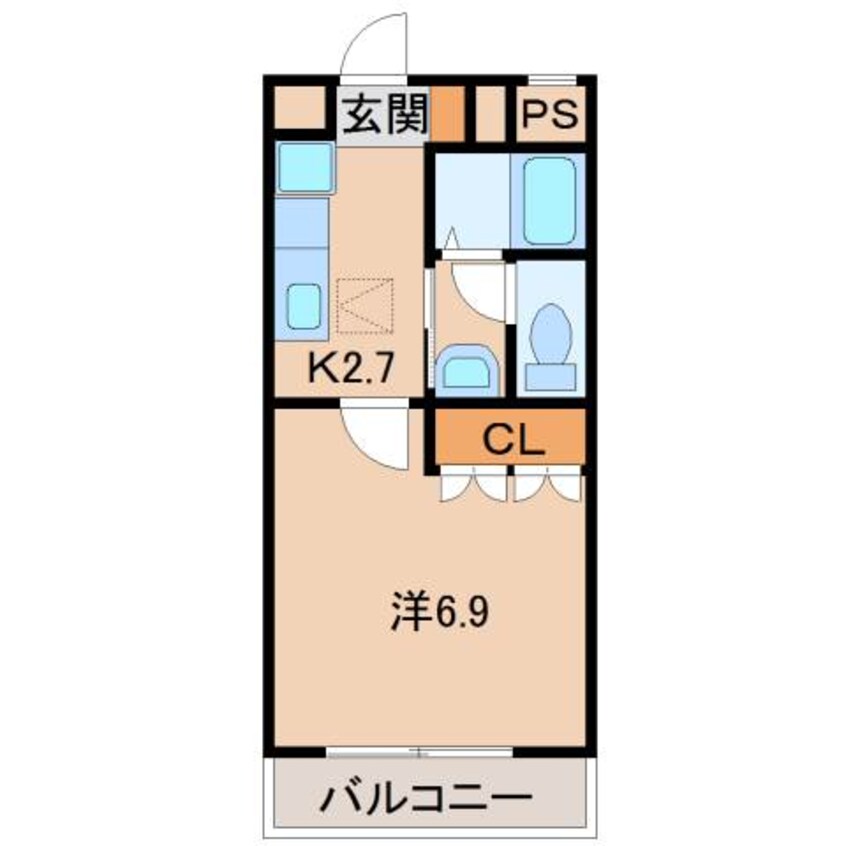 間取図 きのくに線・紀勢本線/黒江駅 徒歩18分 1階 築14年