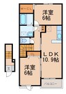 ポルタ　カローレ 2LDKの間取り