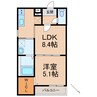 フジパレス新中通Ⅲ番館 1LDKの間取り