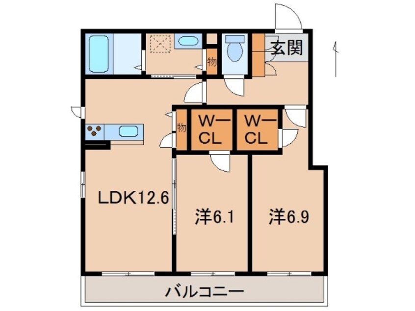 間取図 ベレオ和歌山駅東