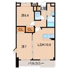 ハピネス 2LDKの間取り
