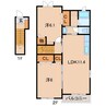 和歌山電鉄貴志川線/交通センター前駅 徒歩16分 2階 築13年 2LDKの間取り
