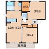 シャーメゾン神前 2LDKの間取り