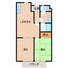 ソレアード菖蒲 2LDKの間取り
