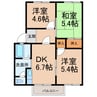 フレグランス雑賀 3DKの間取り