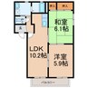 ドエルＫ 2LDKの間取り
