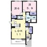 アヴァンツァートⅡ 2LDKの間取り