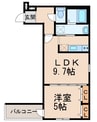 フジパレス田中町Ⅱ番館 1LDKの間取り