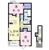 プロスペリタⅡ 2LDKの間取り