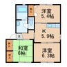 シャーメゾン堀口 3Kの間取り