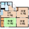 シャーメゾンくすの木 3DKの間取り