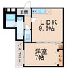 フジパレス田中町Ⅱ番館 1LDKの間取り