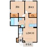 D-room松島 2DKの間取り