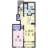 パーシモン春 1LDKの間取り